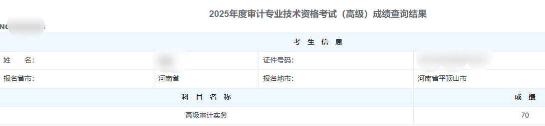 高级审计师通过率