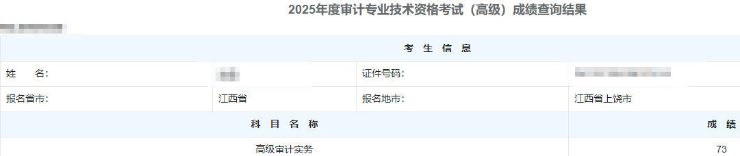 高级审计师通过率